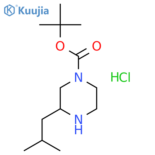 (S)-tert-Butyl 3-isobutylpiperazine-1-carboxylate hydrochloride structure