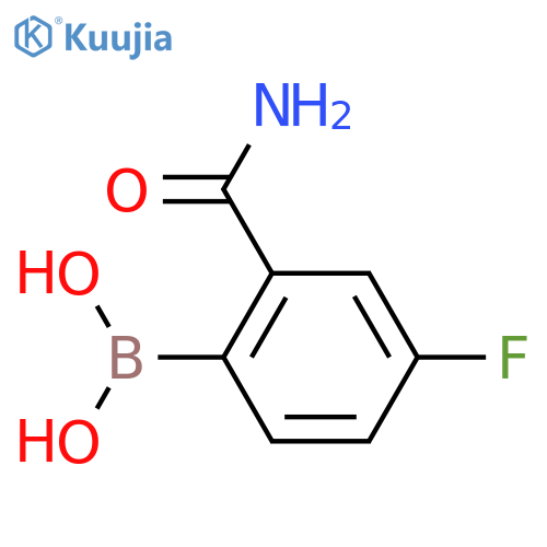 2-Carbamoyl-4-fluorophenylboronic acid structure