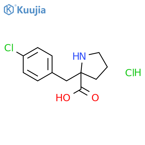 (S)-2-(4-Chlorobenzyl)pyrrolidine-2-carboxylic acid hydrochloride structure