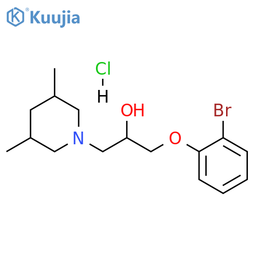 1-(2-bromophenoxy)-3-(3,5-dimethylpiperidin-1-yl)propan-2-ol hydrochloride structure