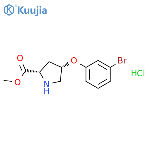 Methyl(2S,4S)-4-(3-bromophenoxy)-2-pyrrolidinecarboxylate Hydrochloride structure