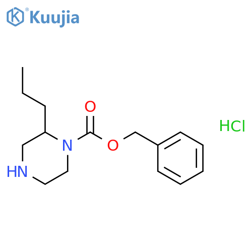 (R)-Benzyl 2-propylpiperazine-1-carboxylate hydrochloride structure