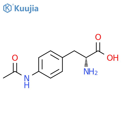 (2R)-2-amino-3-(4-acetamidophenyl)propanoic acid structure