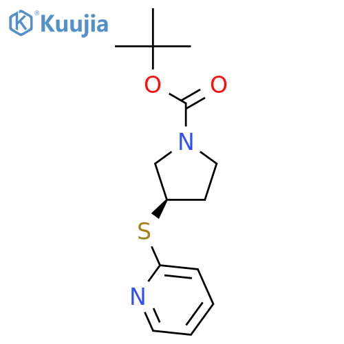 (R)-tert-Butyl 3-(pyridin-2-ylthio)pyrrolidine-1-carboxylate structure