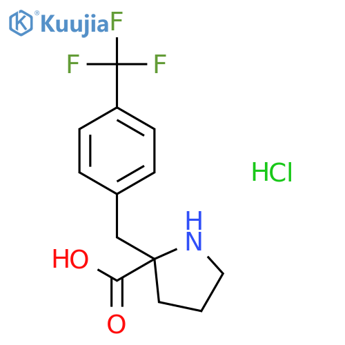 (S)-2-(4-(Trifluoromethyl)benzyl)pyrrolidine-2-carboxylic acid hydrochloride structure