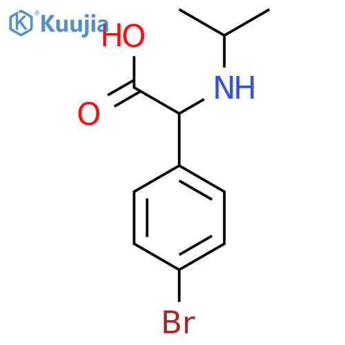 2-(4-bromophenyl)-2-(propan-2-yl)aminoacetic acid structure