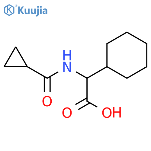 2-cyclohexyl-2-(cyclopropylformamido)acetic acid structure