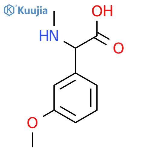 2-(3-Methoxyphenyl)-2-(methylamino)acetic acid structure