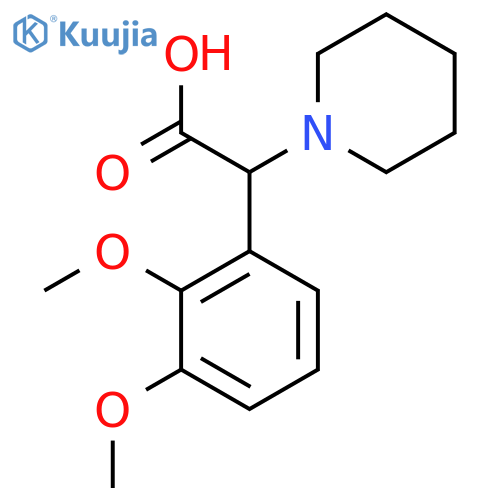 2-(2,3-Dimethoxyphenyl)-2-(piperidin-1-yl)acetic acid structure
