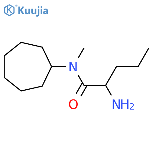 2-amino-N-cycloheptyl-N-methylpentanamide structure
