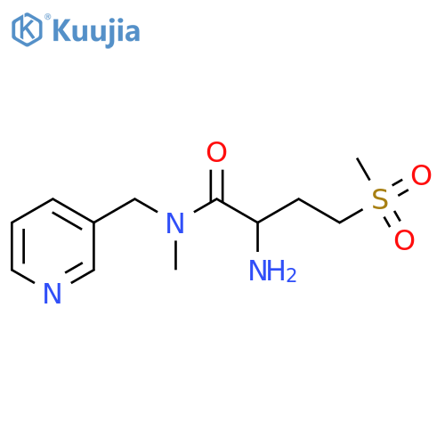 2-amino-4-methanesulfonyl-N-methyl-N-(pyridin-3-yl)methylbutanamide structure