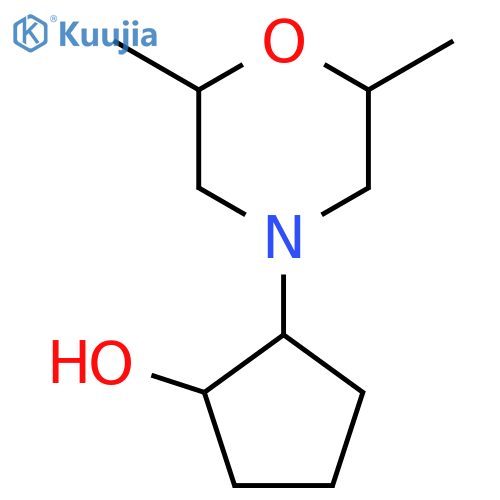 2-(2,6-dimethylmorpholin-4-yl)cyclopentan-1-ol structure