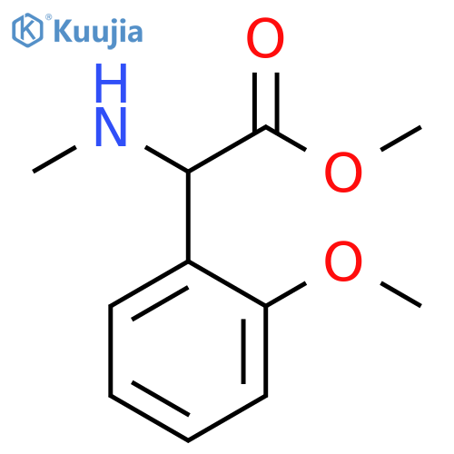 Benzeneacetic acid, 2-methoxy-α-(methylamino)-, methyl ester structure