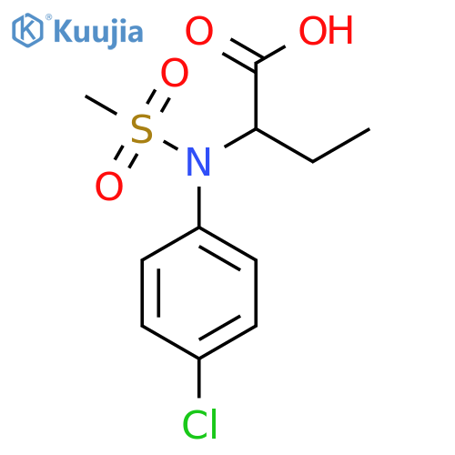 2-(4-Chlorophenyl)(methylsulfonyl)aminobutanoic acid structure