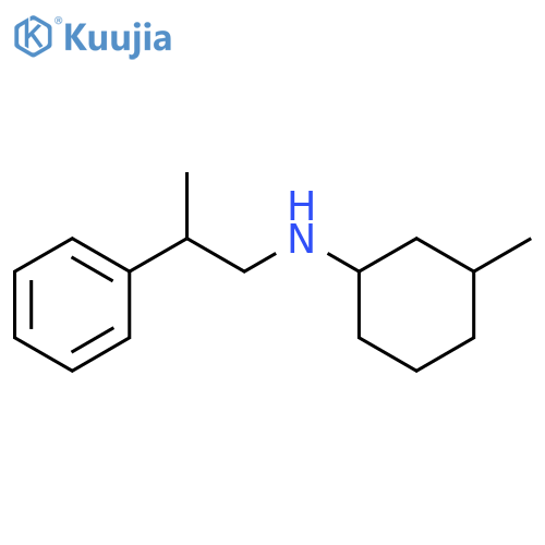 3-methyl-N-(2-phenylpropyl)cyclohexan-1-amine structure