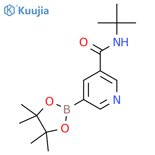 5-(t-Butylcarbamoyl)pyridine-3-boronic acid, pinacol ester structure