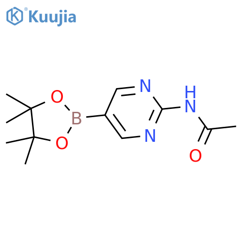 N-(5-(4,4,5,5-Tetramethyl-1,3,2-dioxaborolan-2-yl)pyrimidin-2-yl)acetamide structure