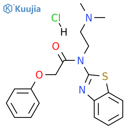 N-(1,3-benzothiazol-2-yl)-N-[2-(dimethylamino)ethyl]-2-phenoxyacetamide hydrochloride structure