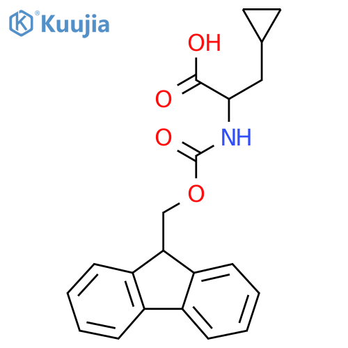 3-cyclopropyl-2-({[(9H-fluoren-9-yl)methoxy]carbonyl}amino)propanoic acid structure