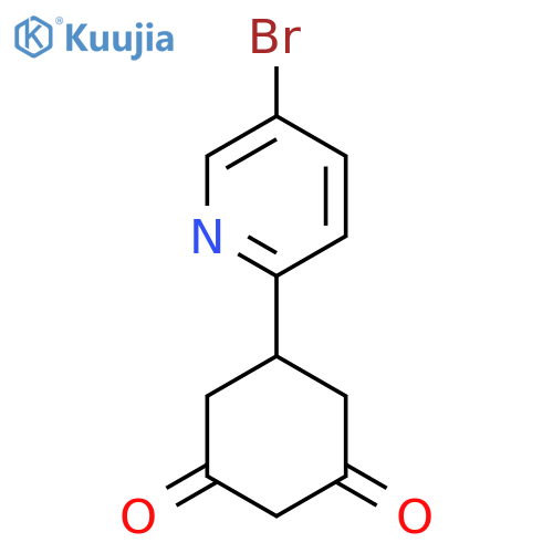 5-(5-Bromopyridin-2-yl)cyclohexane-1,3-dione structure