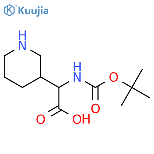 2-{[(tert-butoxy)carbonyl]amino}-2-(piperidin-3-yl)acetic acid structure