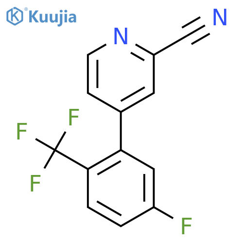 4-(5-Fluoro-2-trifluoromethylphenyl)pyridine-2-carbonitrile structure
