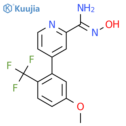 N-Hydroxy-4-(5-methoxy-2-trifluoromethylphenyl)-pyridine-2-carboxamidine structure