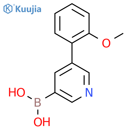 5-(2-Methoxyphenyl)pyridin-3-ylboronic acid structure