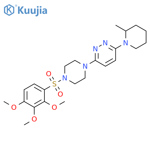 3-(2-methylpiperidin-1-yl)-6-[4-(2,3,4-trimethoxybenzenesulfonyl)piperazin-1-yl]pyridazine structure