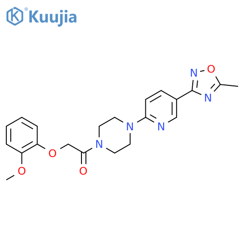 2-(2-methoxyphenoxy)-1-{4-5-(5-methyl-1,2,4-oxadiazol-3-yl)pyridin-2-ylpiperazin-1-yl}ethan-1-one structure