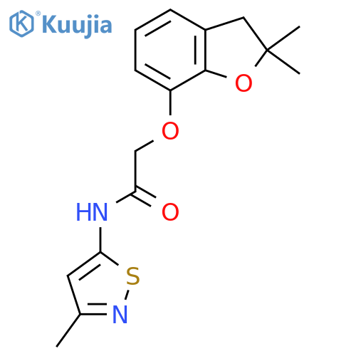 2-((2,2-dimethyl-2,3-dihydrobenzofuran-7-yl)oxy)-N-(3-methylisothiazol-5-yl)acetamide structure