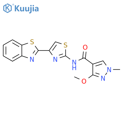 N-4-(1,3-benzothiazol-2-yl)-1,3-thiazol-2-yl-3-methoxy-1-methyl-1H-pyrazole-4-carboxamide structure
