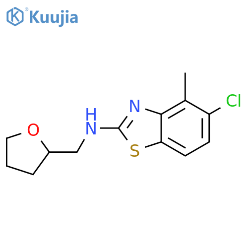 5-chloro-4-methyl-N-[(oxolan-2-yl)methyl]-1,3-benzothiazol-2-amine structure