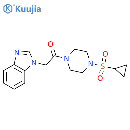 2-(1H-1,3-benzodiazol-1-yl)-1-4-(cyclopropanesulfonyl)piperazin-1-ylethan-1-one structure