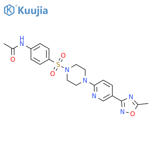 N-4-({4-5-(5-methyl-1,2,4-oxadiazol-3-yl)pyridin-2-ylpiperazin-1-yl}sulfonyl)phenylacetamide structure