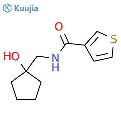 N-(1-hydroxycyclopentyl)methylthiophene-3-carboxamide structure