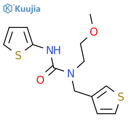 1-(2-methoxyethyl)-3-(thiophen-2-yl)-1-(thiophen-3-yl)methylurea structure