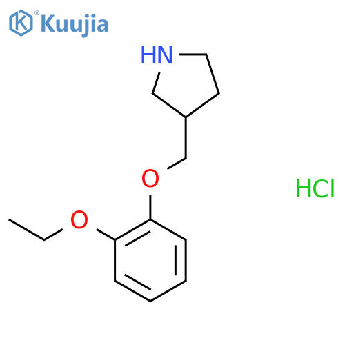 3-[(2-Ethoxyphenoxy)methyl]pyrrolidine hydrochloride structure