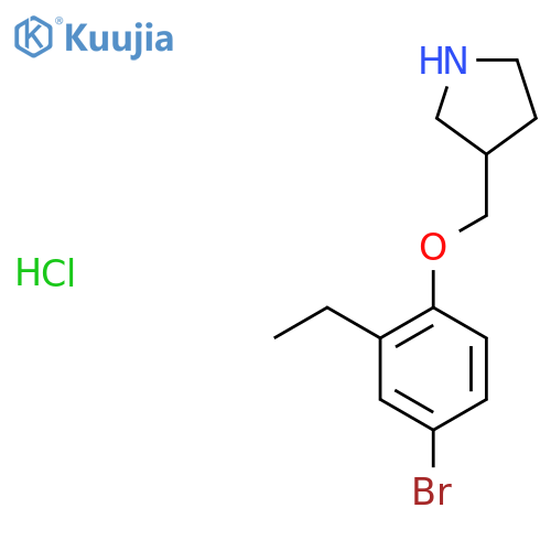 3-(4-Bromo-2-ethylphenoxy)methylpyrrolidinehydrochloride structure