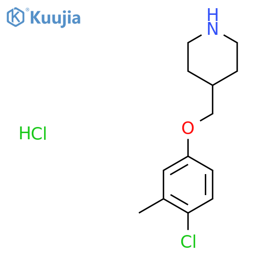 4-((4-Chloro-3-methylphenoxy)methyl)piperidine Hydrochloride structure