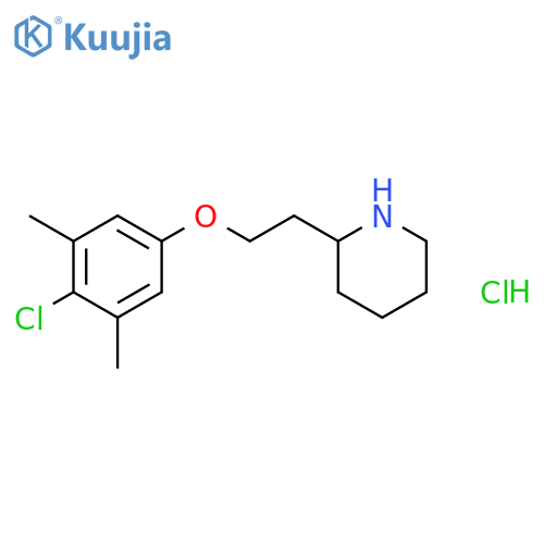 2-[2-(4-Chloro-3,5-dimethylphenoxy)ethyl]-piperidine hydrochloride structure