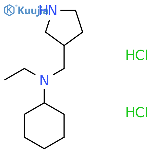N-Ethyl-N-(3-pyrrolidinylmethyl)cyclohexanaminedihydrochloride structure