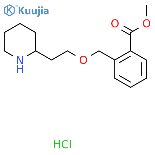 Methyl 2-{2-(2-piperidinyl)ethoxy-methyl}benzoate hydrochloride structure