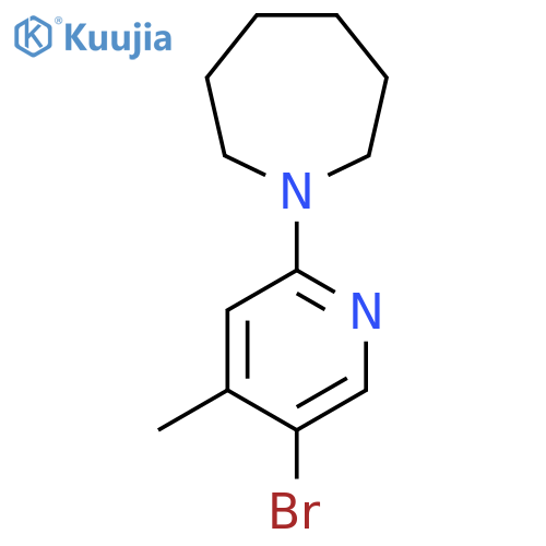 1-(5-Bromo-4-methyl-2-pyridinyl)azepane structure