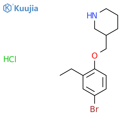 3-(4-Bromo-2-ethylphenoxy)methylpiperidinehydrochloride structure