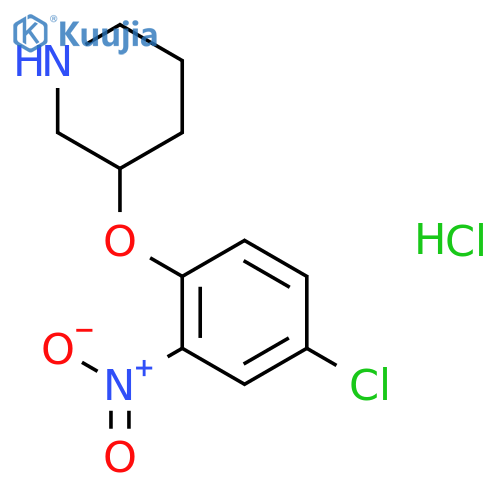 3-(4-Chloro-2-nitrophenoxy)piperidinehydrochloride structure
