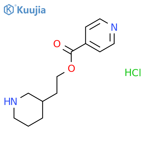 2-(3-Piperidinyl)ethyl isonicotinate hydrochloride structure