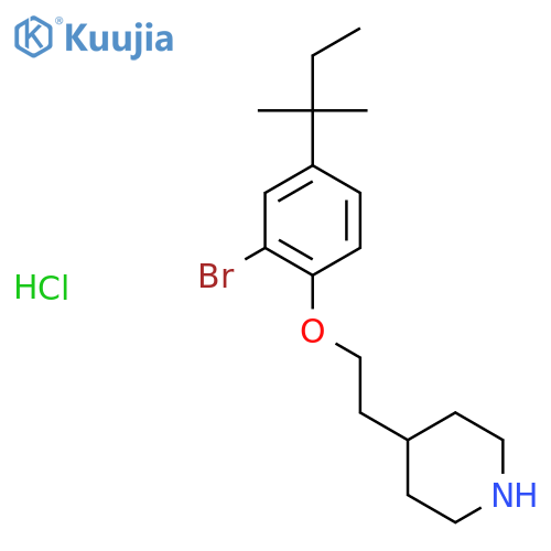 4-{2-2-Bromo-4-(tert-pentyl)phenoxy-ethyl}piperidine hydrochloride structure
