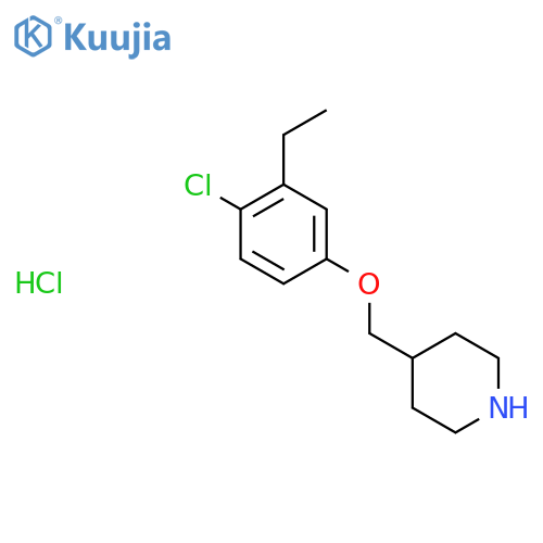 4-(4-Chloro-3-ethylphenoxy)methylpiperidinehydrochloride structure