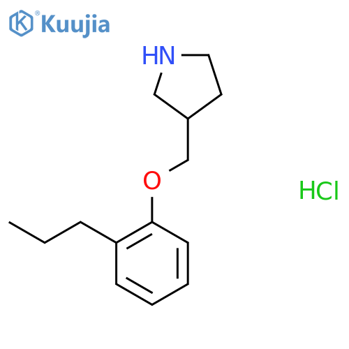 3-(2-Propylphenoxy)methylpyrrolidinehydrochloride structure